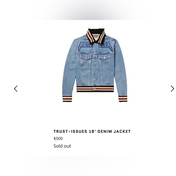 Ricchezza Trust Issues Denim Jacket - Picture 3 of 16